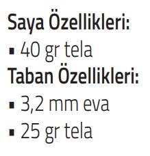 Ekstra Tela Terlik-ÖZELLİKLERİ
